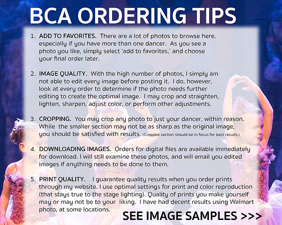BCA Ordering Tips