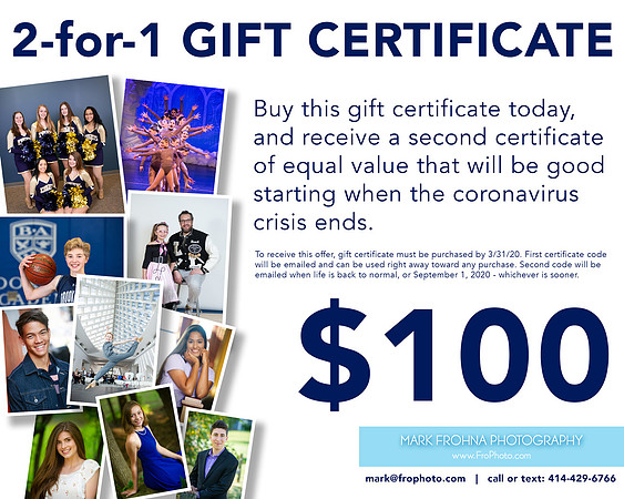 Frohna Gift Certficate 100